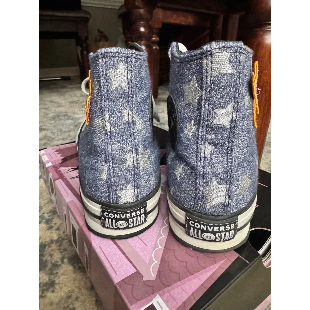 Kids Converse x Coraline All Star High Top‎ Sneakers Dragon Fly Star Size